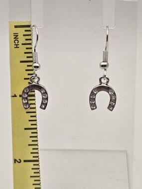Western Drop Earrings - Silver
